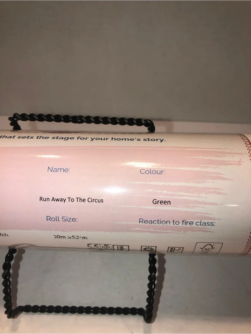 New Anthropologie Annika Reed Studios Green Run Away to the Circus Wallpaper